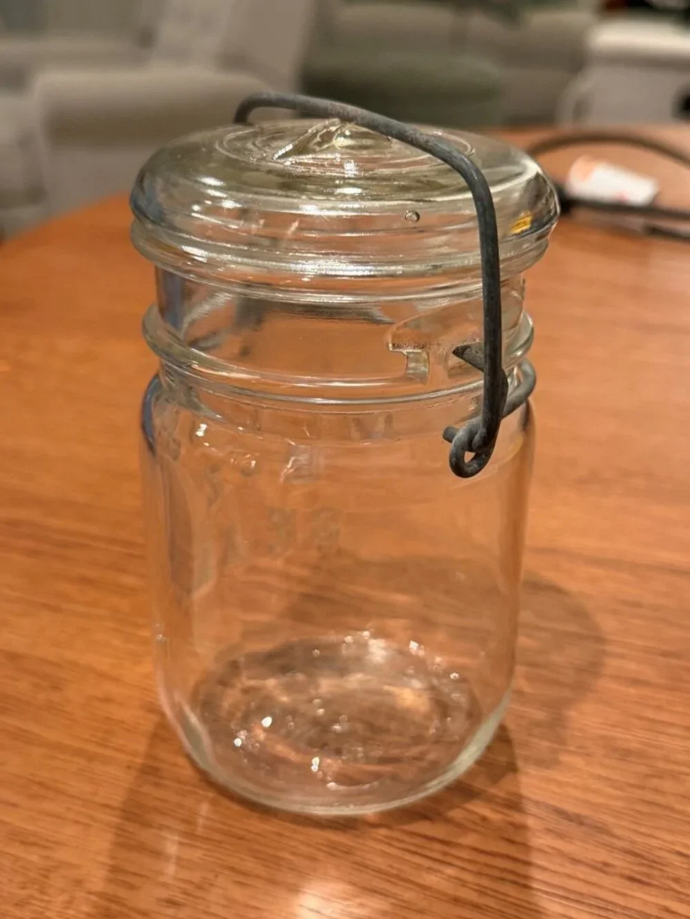 Vintage Atlas E-Z Seal Glass Canning Jar Original Lid Wire Bail Hazel Atlas